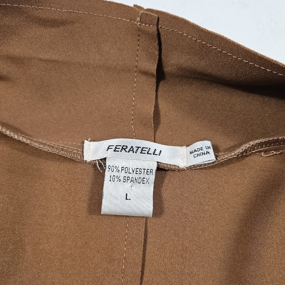 Brown Faux Suede Open Front Drape Vest Sz L Floral Boho Western Cowgirl Festival - Picture 13 of 15